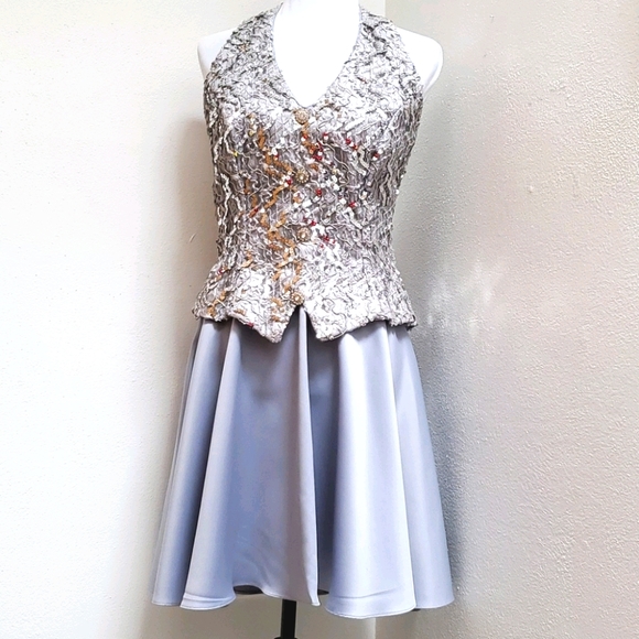 Vintage Dave & Johnny Haulter Dress Size 12 - Picture 1 of 15